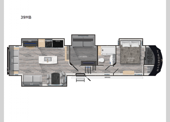 Floorplan - 2024 Bighorn Traveler 39MB Fifth Wheel