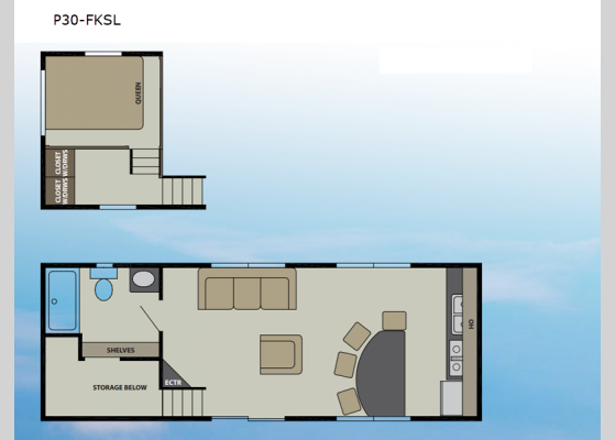 Floorplan - 2024 Parkvue P30-FKSL Park Models