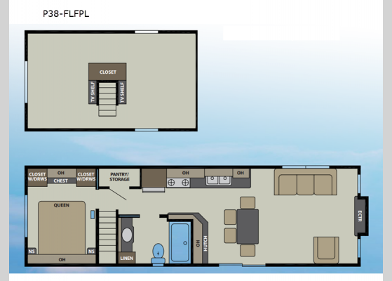 Floorplan - 2024 Parkvue P38-FLFPL Park Models