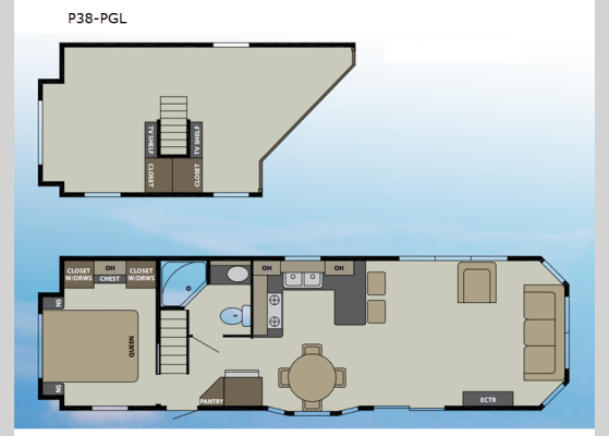 Floorplan - 2024 Parkvue P38-PGL Park Models