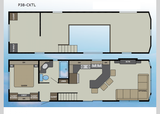 Floorplan - 2024 Parkvue P38-CKTL Park Models