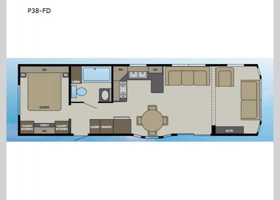 Floorplan - 2024 Parkvue P38-FD Park Models