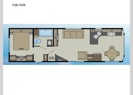 Floorplan - 2024 Parkvue P38-FDR Park Models