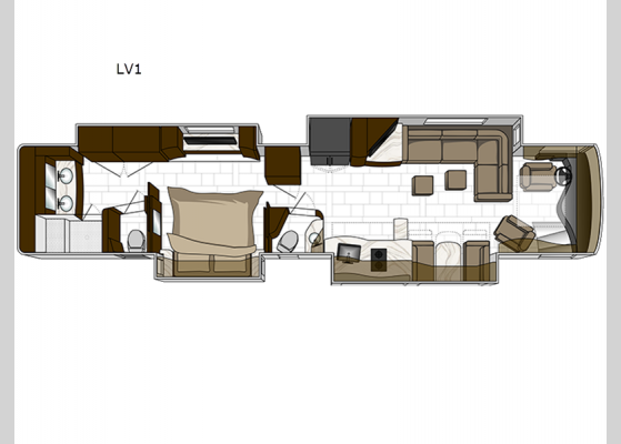 Floorplan - 2024 Presidential Series REALM LV1 Motor Home Class A - Diesel