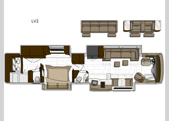 Floorplan - 2024 Presidential Series REALM LV2 Motor Home Class A - Diesel