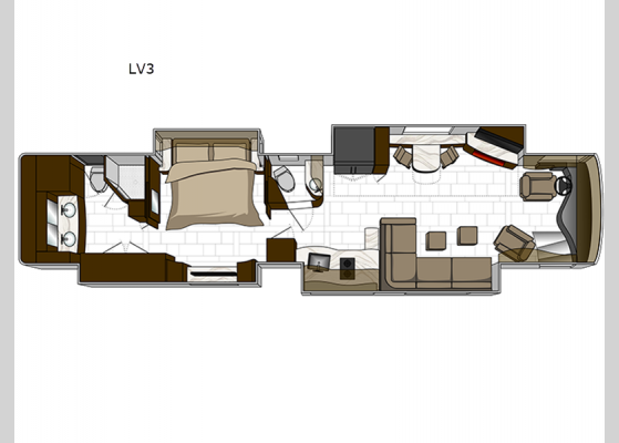 Floorplan - 2024 Presidential Series REALM LV3 Motor Home Class A - Diesel