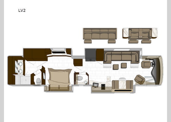 Floorplan - 2024 REALM FS605 LV2 Motor Home Class A - Diesel