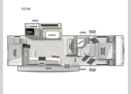 Floorplan - 2024 EVO F2705 Fifth Wheel