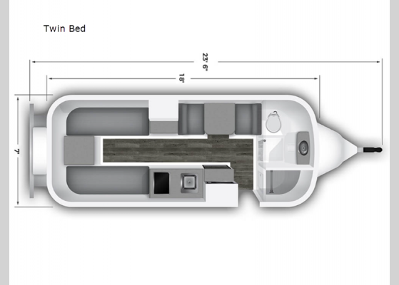 Floorplan - 2024 Legacy Elite ll Twin Bed Travel Trailer