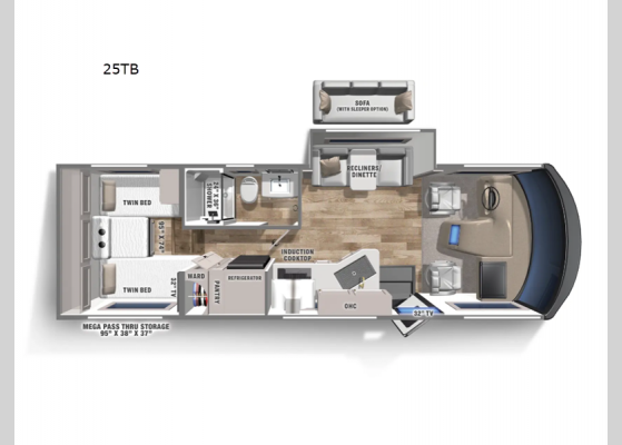 Floorplan - 2025 Euro 25TB Motor Home Class A