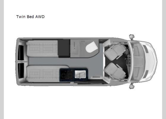 Floorplan - 2024 Turismo-ion Twin Bed AWD Motor Home Class B - Diesel