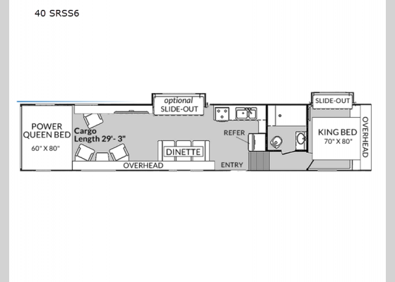 Floorplan - 2025 Genesis Supreme 40 SRSS6 Toy Hauler Fifth Wheel