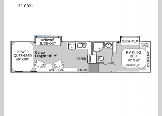 Floorplan - 2025 Genesis Supreme 32 CRXL Toy Hauler Fifth Wheel