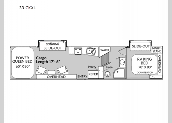 Floorplan - 2025 Genesis Supreme 33 CKXL Toy Hauler Fifth Wheel