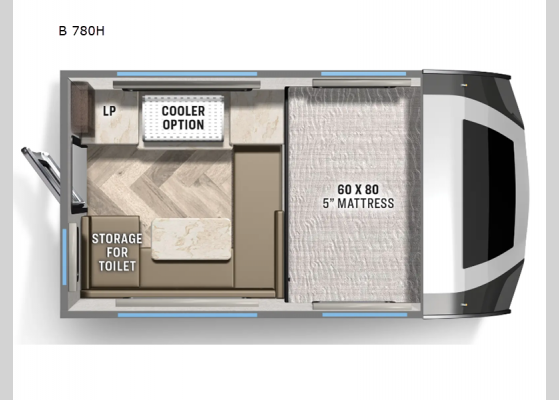 Floorplan - 2024 Backpack Edition B 780H Truck Camper