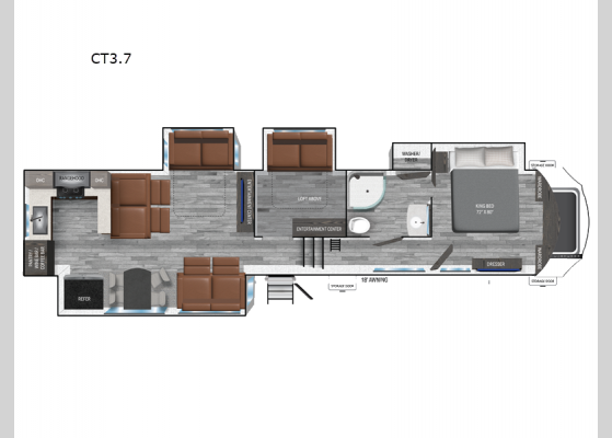 Floorplan - 2024 Corterra CT3.7 Fifth Wheel