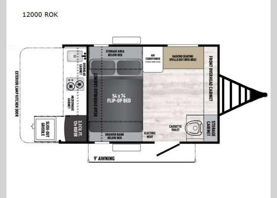 Floorplan - 2024 Viking ROK 12000 Teardrop Trailer