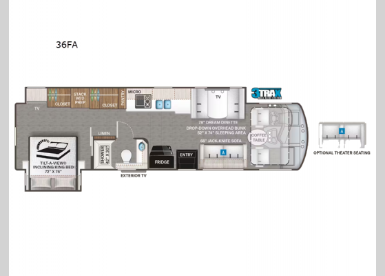 Floorplan - 2024 Challenger 36FA Motor Home Class A