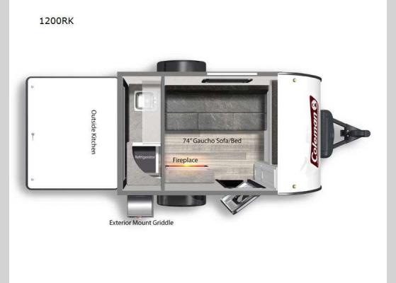 Floorplan - 2024 Coleman Rubicon 1200 Series 1200RK Travel Trailer