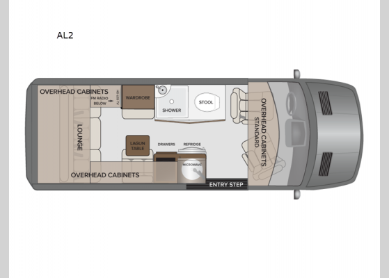 Floorplan - 2024 Xpedition AL2 Motor Home Class B - Diesel