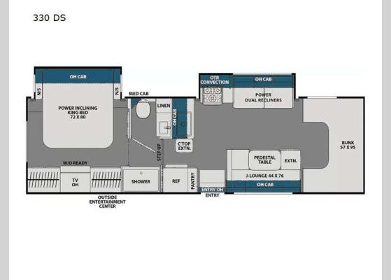 Floorplan - 2025 Entourage 330DS Motor Home Super C - Diesel