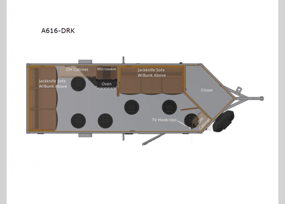 Floorplan - 2024 Angler Edition A616-DRK Fish House