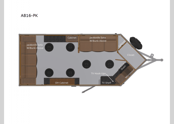 Floorplan - 2024 Angler Edition A816-PK Fish House