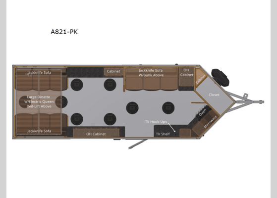 Floorplan - 2024 Angler Edition A821-PK Fish House
