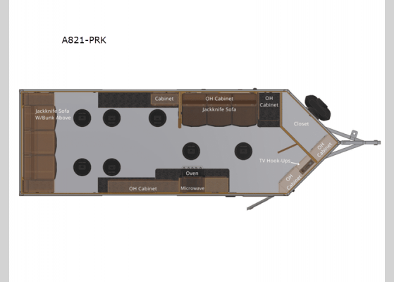 Floorplan - 2024 Angler Edition A821-PRK Fish House