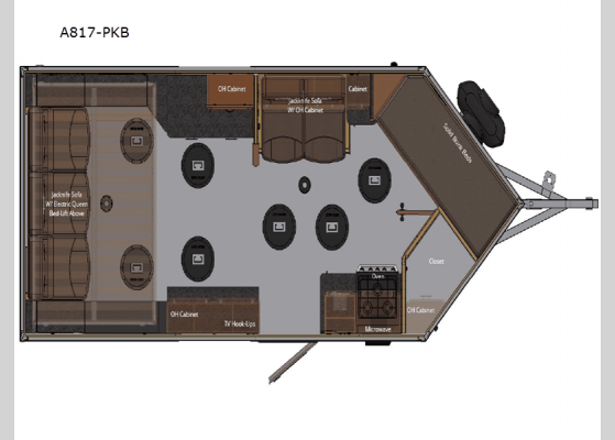 Floorplan - 2024 Angler Edition A817-PKB Fish House