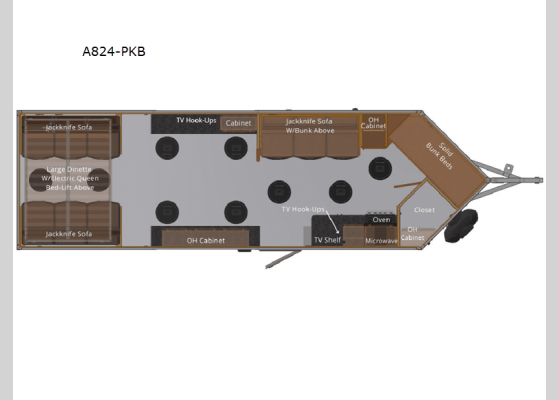 Floorplan - 2024 Angler Edition A824-PKB Fish House