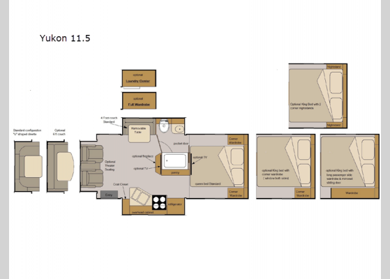 Floorplan - 2024 Host Campers Yukon 11.5 Truck Camper