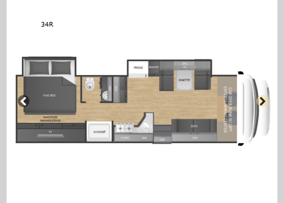 Floorplan - 2026 Rebel 34R Motor Home Super C - Diesel