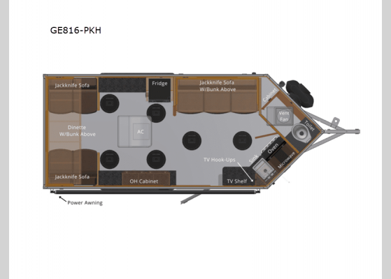 Floorplan - 2024 Grand Escape Edition GE816-PKH Fish House