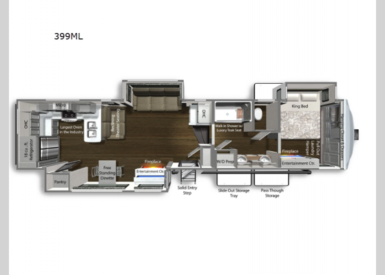 Floorplan - 2024 Yukon 399ML Fifth Wheel