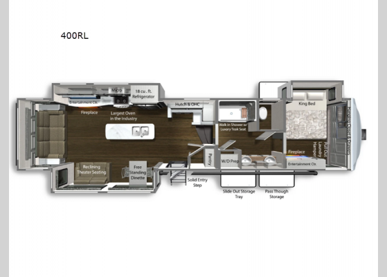 Floorplan - 2024 Yukon 400RL Fifth Wheel