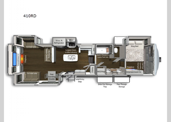 Floorplan - 2024 Yukon 410RD Fifth Wheel