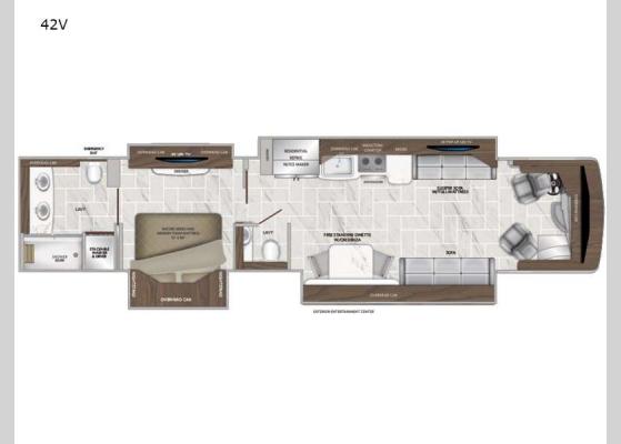 Floorplan - 2024 American Dream 42V Motor Home Class A - Diesel