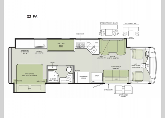 Floorplan - 2025 Open Road Allegro 32 FA Motor Home Class A