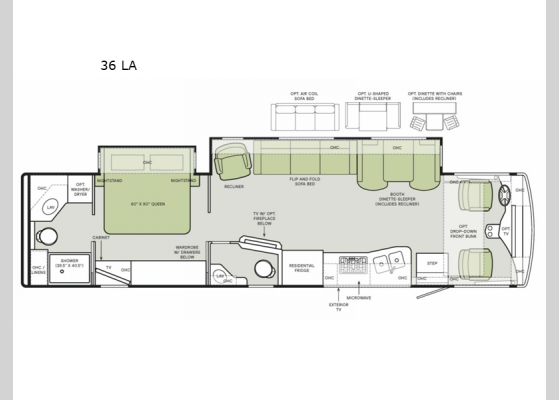 Floorplan - 2025 Open Road Allegro 36 LA Motor Home Class A