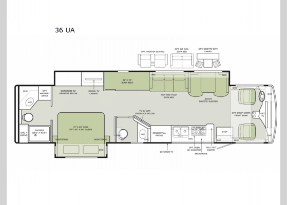 Floorplan - 2025 Open Road Allegro 36 UA Motor Home Class A