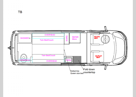 Floorplan - 2024 Bayside TB Motor Home Class B