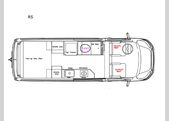 Floorplan - 2024 Bayside RS Motor Home Class B