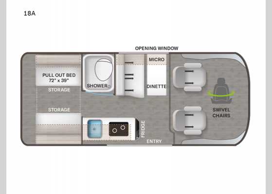 Floorplan - 2024 Scope 18A Motor Home Class B