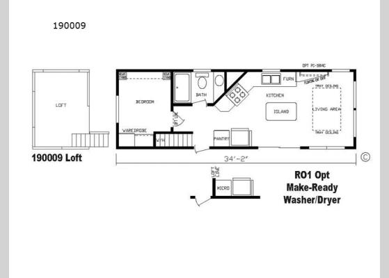 Floorplan - 2024 Cavco 150 Series 190009 Park Models