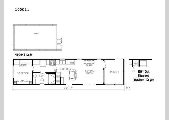 Floorplan - 2024 Cavco 150 Series 190011 Park Models