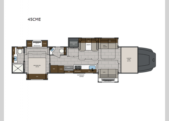 Floorplan - 2025 Renegade Classic 45CME Motor Home Super C - Diesel