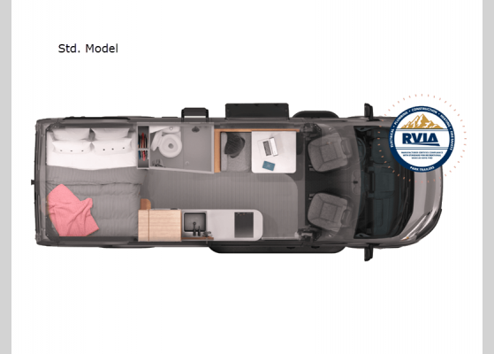 Floorplan - 2024 Noovo Lite Std. Model Motor Home Class B