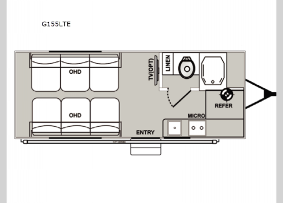 Floorplan - 2025 Genesis Supreme G155LTE Toy Hauler Travel Trailer