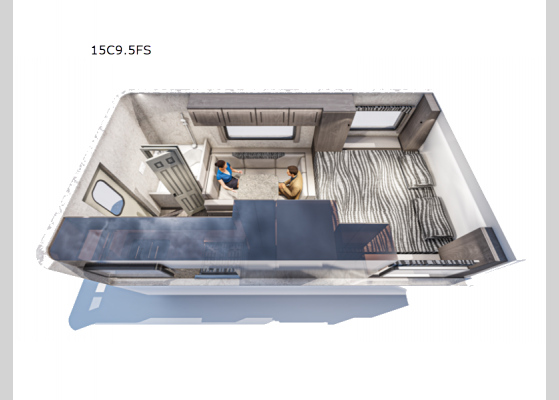 Floorplan - 2024 Bigfoot 1500 Series C9.5 FS Truck Camper